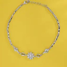 Girls Sterling Silver Graceful Sleek Anklet-image-4