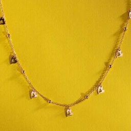 Women Sterling Silver Gold-Plated Heart Charm Necklace-image-15