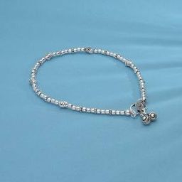 Girls Sterling Silver Elementary Anklet-image-4