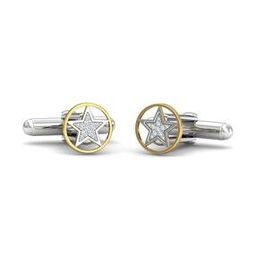 Men White Gold Diamond Starlet Cufflinks-image-51