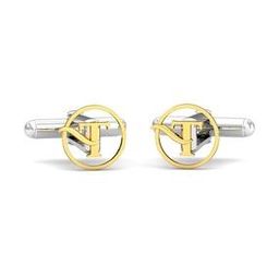 Yellow Gold Alphabet T Cufflinks-image-17
