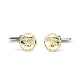14K Yellow Gold Alphabet Z Cufflinks-image-26