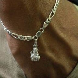 Sterling Silver Figaro Bracelet with Charm Ram-image-30