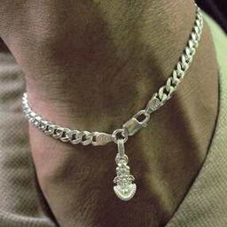 Silver Curb Bracelet with Khatu Shyam-image-6