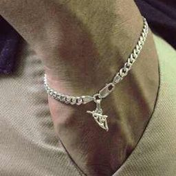 Sterling Silver Curb Bracelet with God Ram Name-image-30