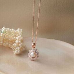 Women Sterling Silver Rose Gold-Plated Necklace-image-57