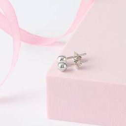 Girls Sterling Silver Stud Earrings-image-3