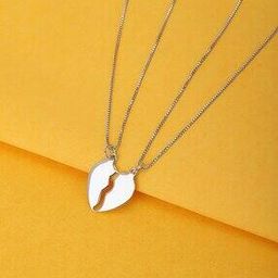Rhodium-Plated Broken Heart Chain-image-73