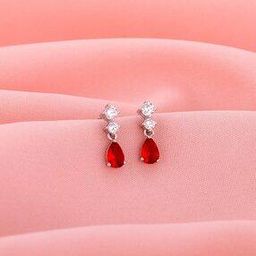 Women Sterling Silver We Fell In Love Drop Earrings-image-2