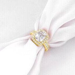 Silver Golden Solitaire Radiance Ring-image-69