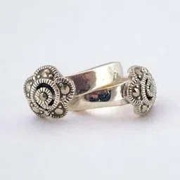Women Set of 2 Sterling Silver Oxidized Toe Rings-image-76