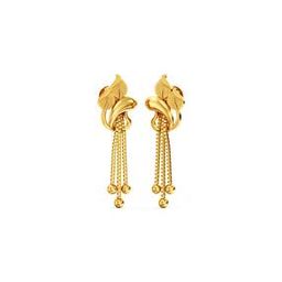 Women Yellow Gold Drop Earrings-18