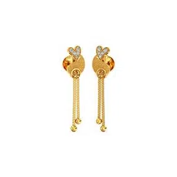 Women Yellow Gold Drop Earrings-image-69
