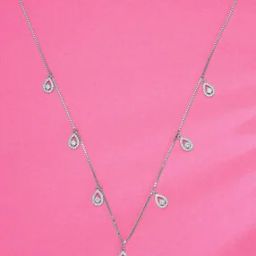 Women Sterling Silver Droplet Delight Charm Necklace-image-6