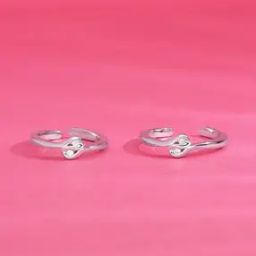 Women Sterling Silver Modest Toe Rings-image-70