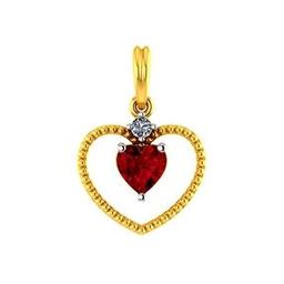 Women Yellow Gold Mini Heart Pendant-image-35