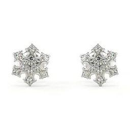 Women White Gold Lab Grown Diamond Stud Earrings-image-47