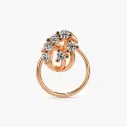 Women Rose Gold Lab Grown Diamond Nose Pin-image-29
