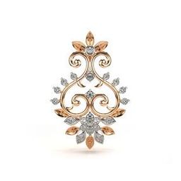 Women Rose Gold Lab Grown Diamond-Studded Pendant-image-27