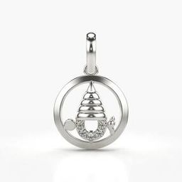 Women Sterling Silver Lab Grown Diamond-Studded Pendant-image-20