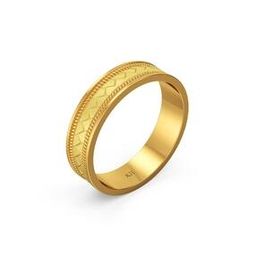 Men Yellow Gold Band Ring-image-36