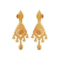 Women Yellow Gold Drop Earrings-image-41
