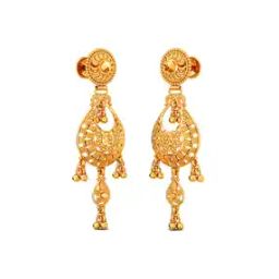 Women Yellow Gold Drop Earrings-23