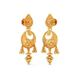 Women Yellow Gold Drop Earrings-image-80
