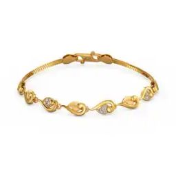 Women Yellow Gold Leaf Bracelet-image-71