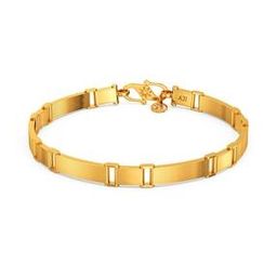 Men Yellow Gold Link Bracelet-image-41