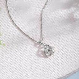 Women Sterling Silver Radiant Reflections Pendant with Chain-image-2