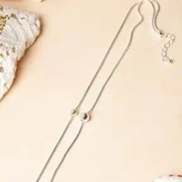 Women Sterling Silver Rhodium-Plated Chain Anklet-image-79