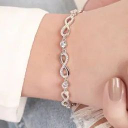 Women Sterling Silver Celestial Eternity-Infinity Bracelet-image-21