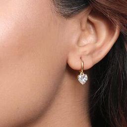 Women Sterling Silver Gold-Plated Drop Earrings-image-36