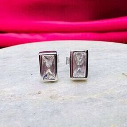 Women Sterling Silver Stone-Studded Stud Earrings-image-44