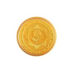 24Kt 999 Yellow Gold Rose Inscribed Foil Coin-32