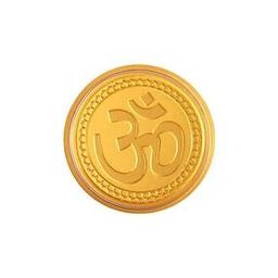 p.c. chandra jewellers 24Kt 999 Yellow Gold Om Inscribed Foil Coin-picture-48