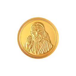 24Kt 999 Yellow Gold Sai Inscribed Foil Coin-image-4