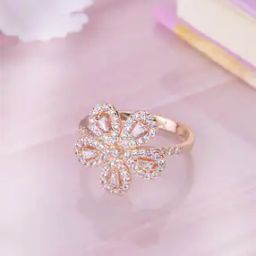 Women Sterling Silver Rose Gold-Plated Ring-image-39