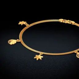 Women Yellow Gold Charm Link Bracelet-picture-44
