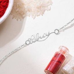 Men Sterling Silver Bhabhi Rakhi with Roli Chawal-image-32
