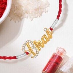 Men Sterling Silver Bhai Rakhi with Roli Chawal-image-2