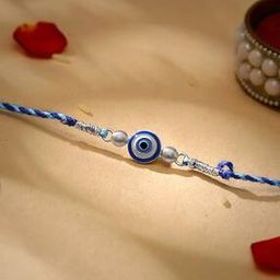 Men Sterling Silver Evil-Eye Charm Tie-Up Rakhi-image-42