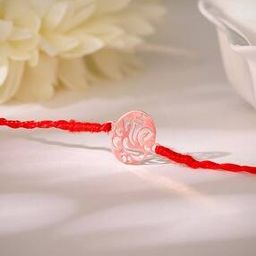 Men Sterling Silver Rose Gold-Plated Ganapathi Rakhi-image-82