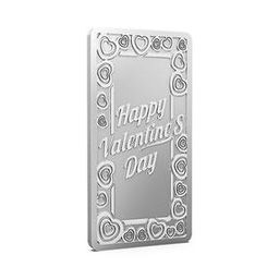 Pure Silver Happy Valentines Day Bar-image-13