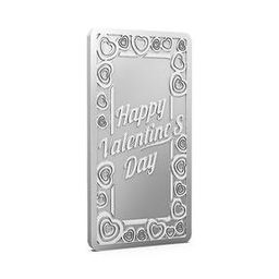 Pure Silver Happy Valentines Day Bar-image-15