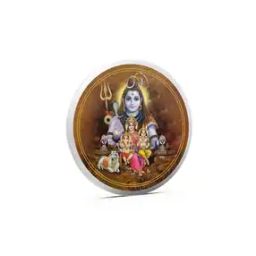 Pure Silver Shiv Parvati Coin-image-84