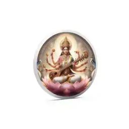 Pure Silver Saraswati Coin-image-96