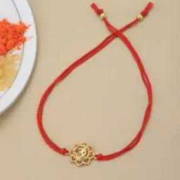 Men Sterling Silver Gold-Plated Om Rakhi-image-58