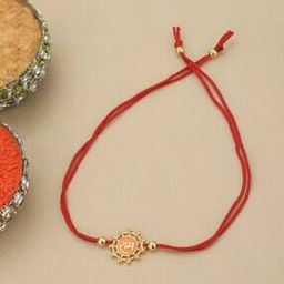 Men Sterling Silver Gold-Plated Ram Rakhi-image-19